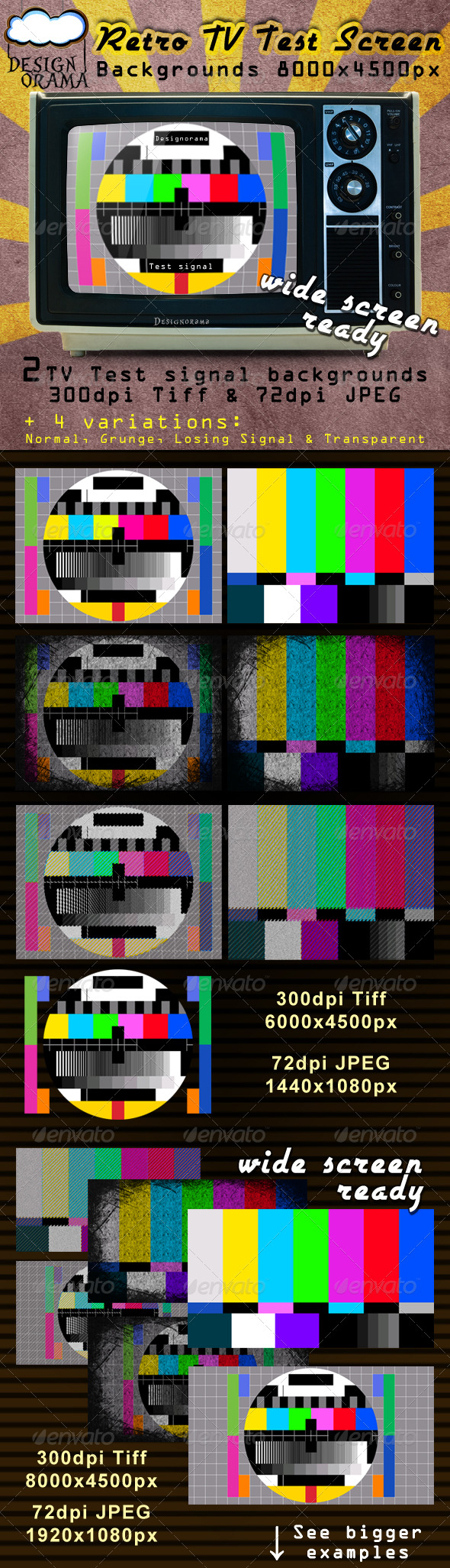 Retro TV Test Screen