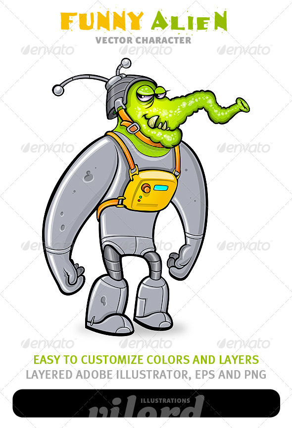 Funny Alien Mascot Funny Alien Mascot