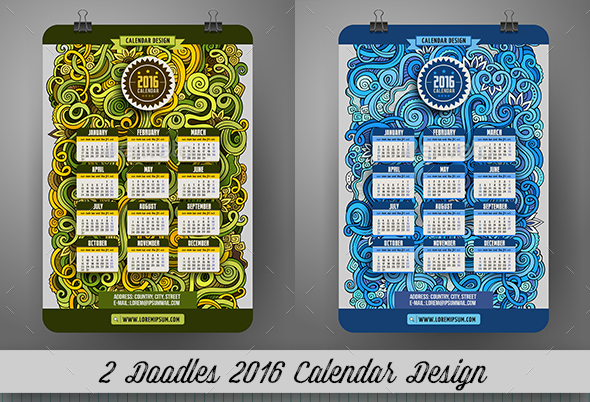 2016 Calendar Design