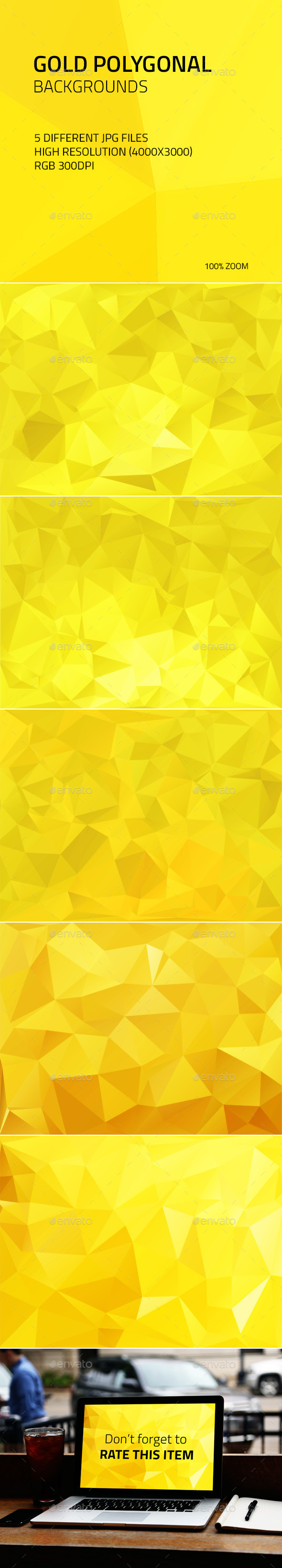 Gold Polygonal Backgrounds