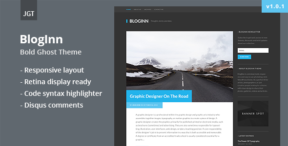 BlogInn - Bold Theme for Ghost