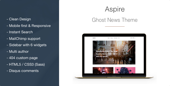 Aspire - News & Magazine Clean Ghost Theme