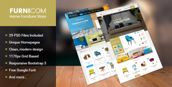 Furnicom - Multipurpose eCommerce PSD Template