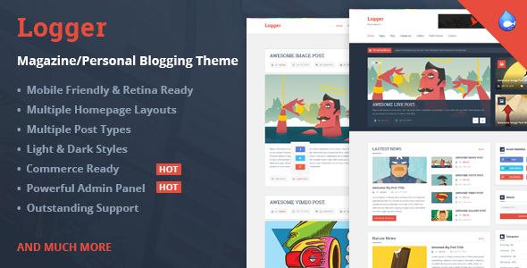 Logger - Magazine/Personal Blogging Theme