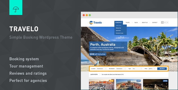 Travelo - Responsive Booking Wordpress Theme