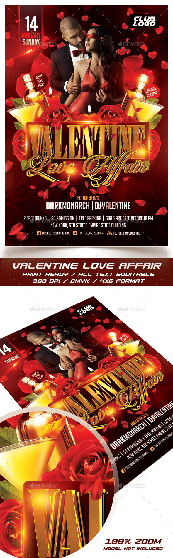 Valentine Love Affair Flyer