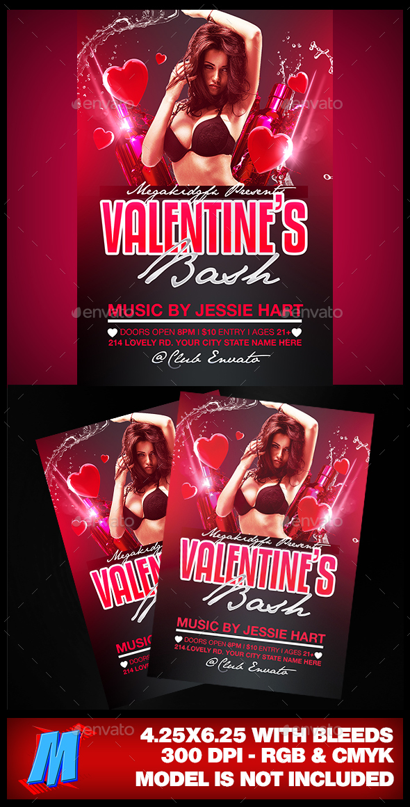 Valentines Bash Flyer Template