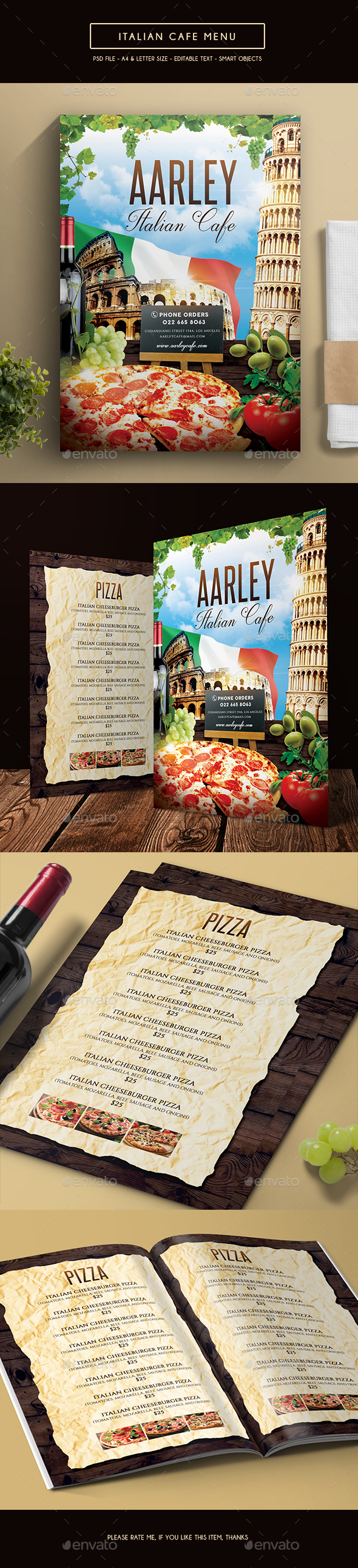 Italian Cafe Menu