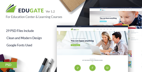 EduGate - Multiconcept Education PSD template