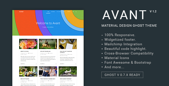 Avant - Material Design Ghost Theme