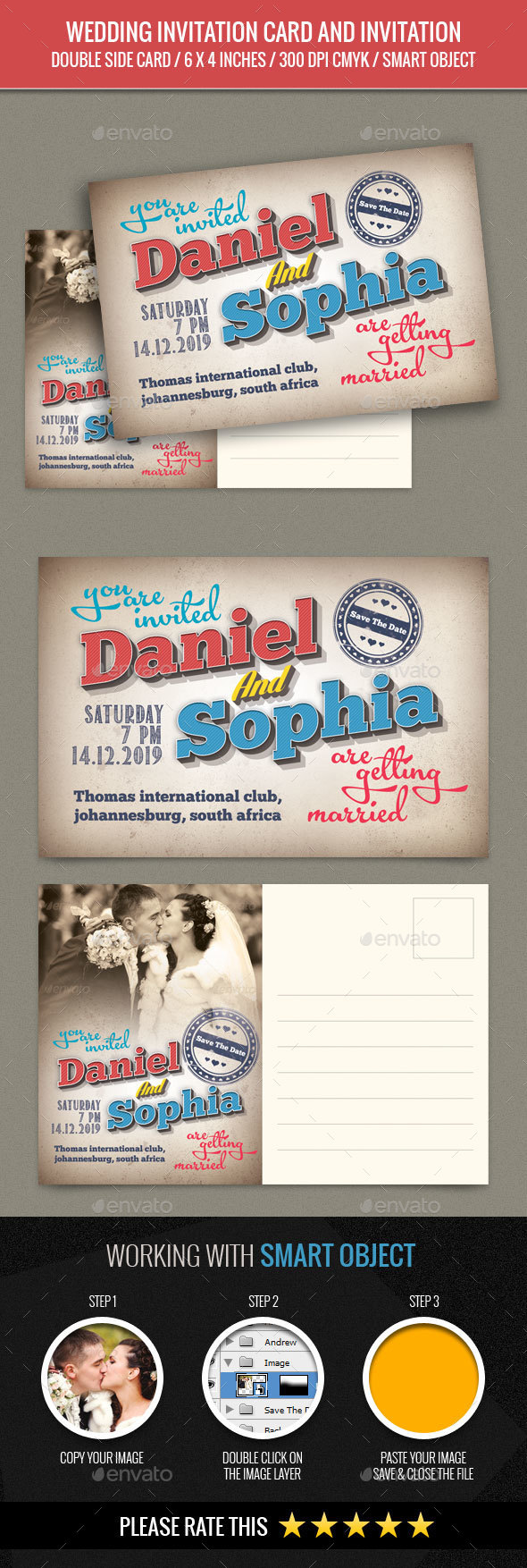 Wedding Invitation Post Card