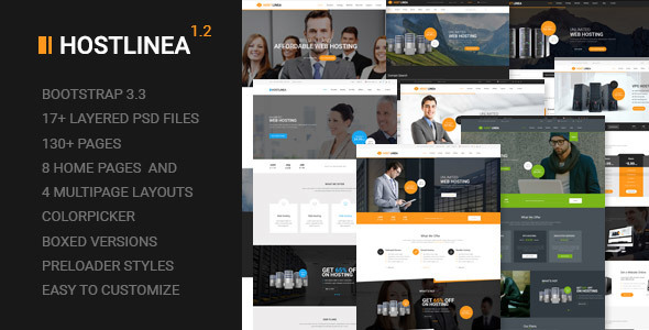 Hostlinea - Web Hosting, Responsive HTML5 Template