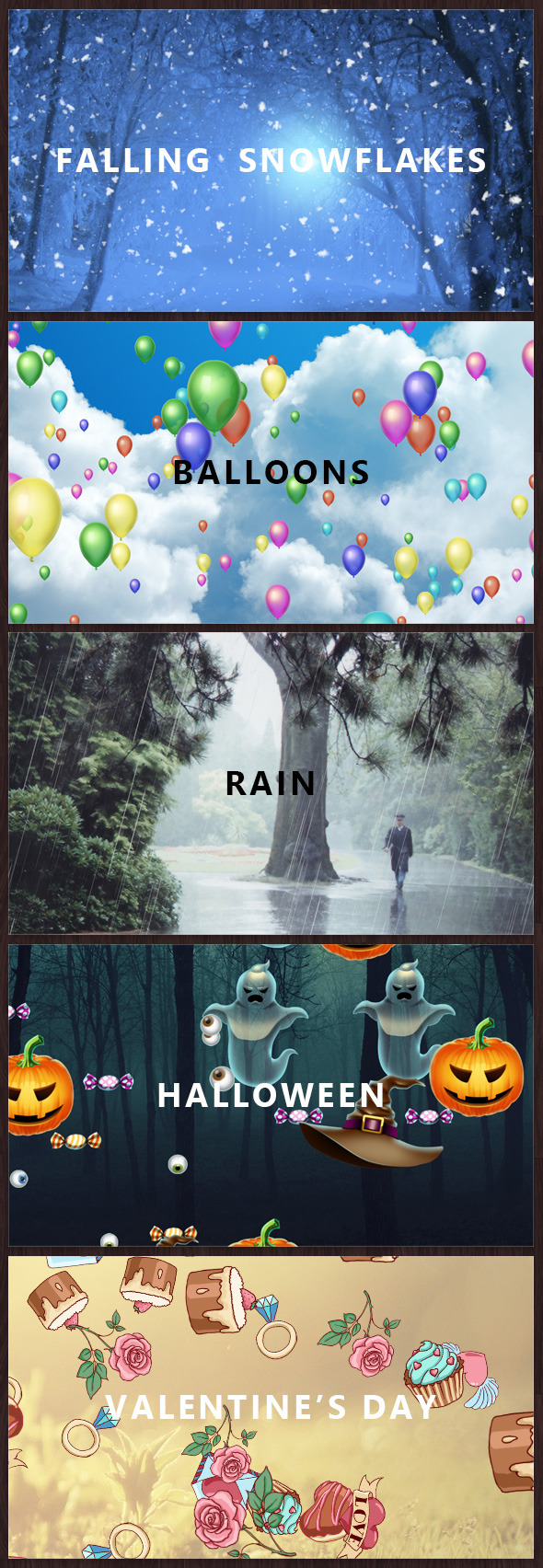 Falling Particles(Snow, Balloons and etc.) - CodeCanyon Item for Sale