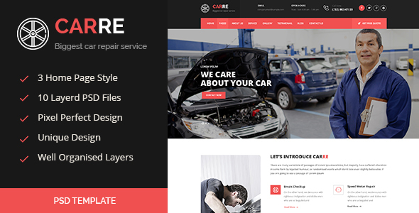 CARRE - Auto Mechanic & Car Repair PSD