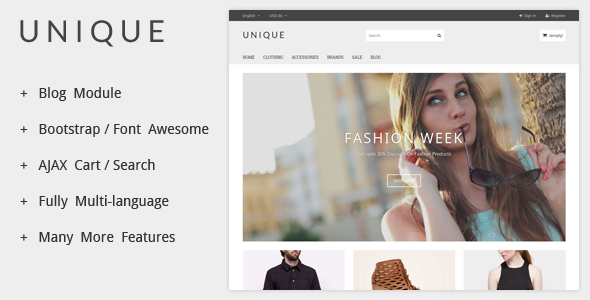 UniqueShop - Prestashop Theme