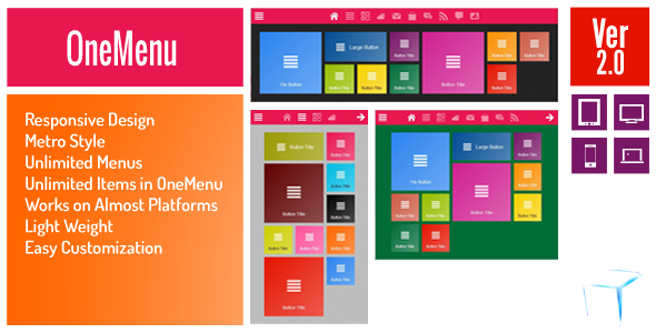 OneMenu - Responsive Metro UI Menu