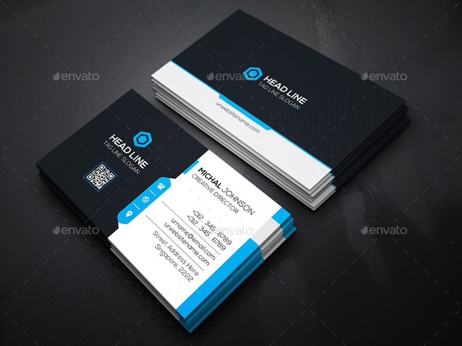 Head Line Business Cards by generousart | GraphicRiver