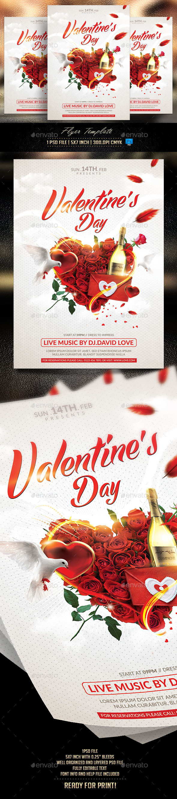 Valentines Flyer Template