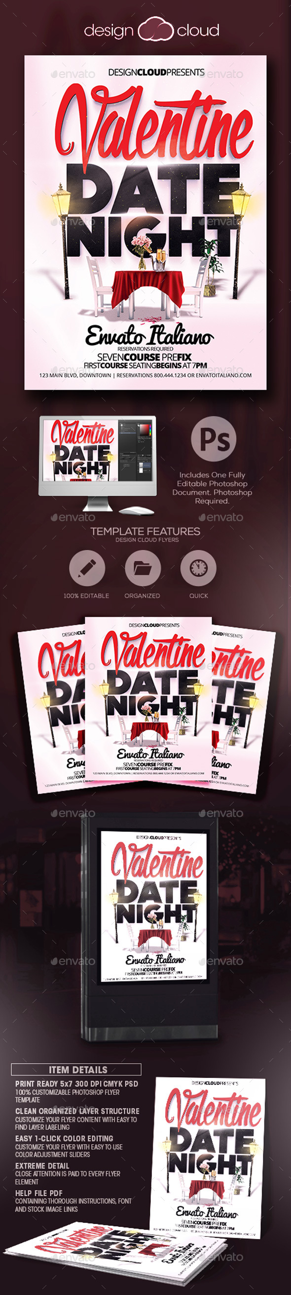 Valentine Date Night Flyer Template