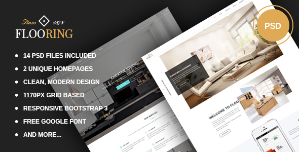 Flooring - Creative Portfolio PSD Template