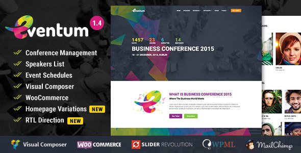 Eventum - Conference & Event WordPress Theme