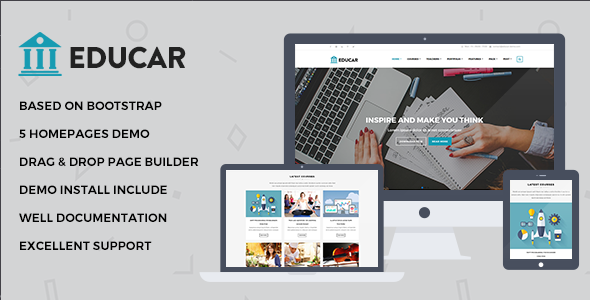 Educar - Powerful Education, Courses Drupal Theme