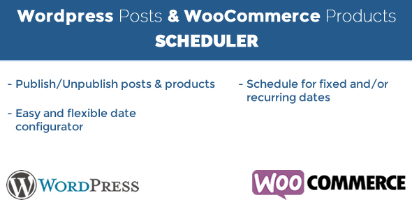 The WordPress Posts & WooCommerce Products Scheduler (WPPS) plugin is a powerful tool by which the Site admin can schedule a post/product visibility by &ldq