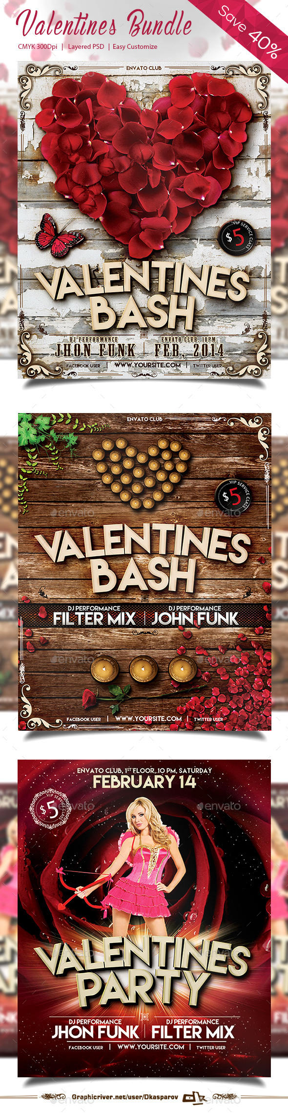 3 in 1 Valentines Flyer (Bundle)