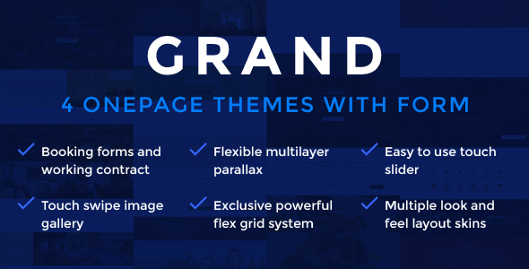 GRAND - 4 in 1 Onepage HTML Themes