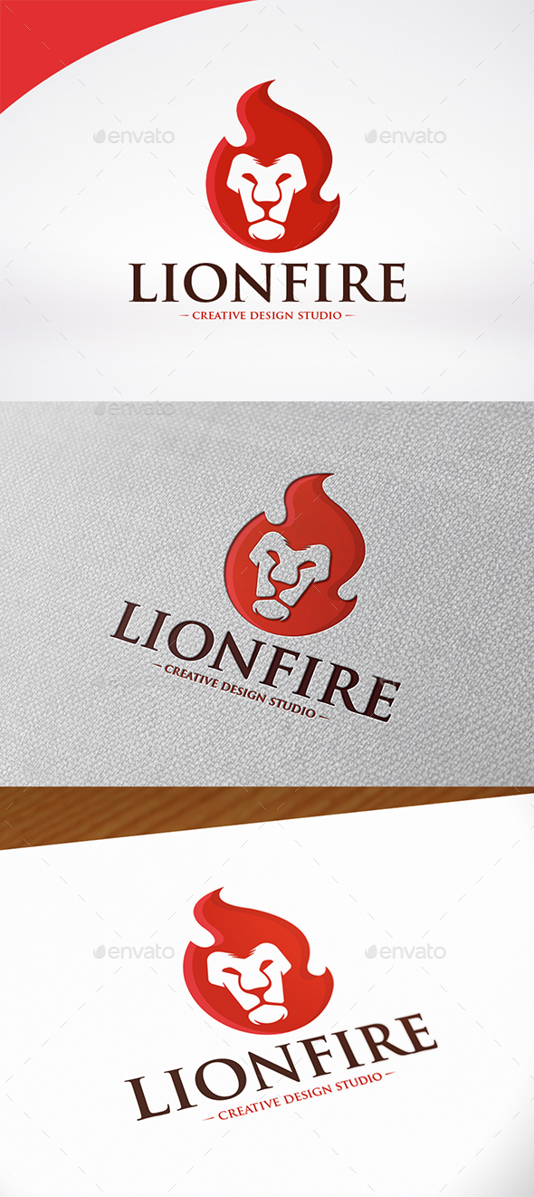 Fire Lion Logo Template