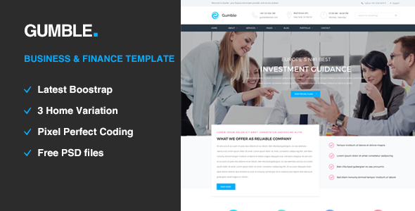 Gumble - Business and Finance HTML5 Template