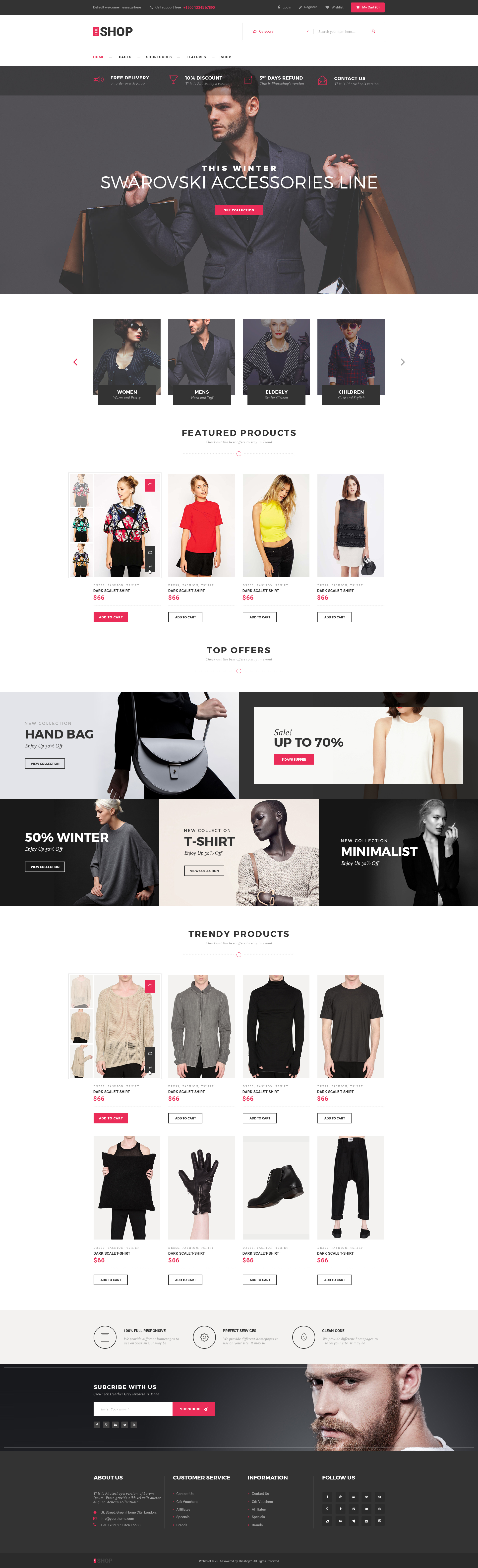 The Shop | e-commerce PSD Template