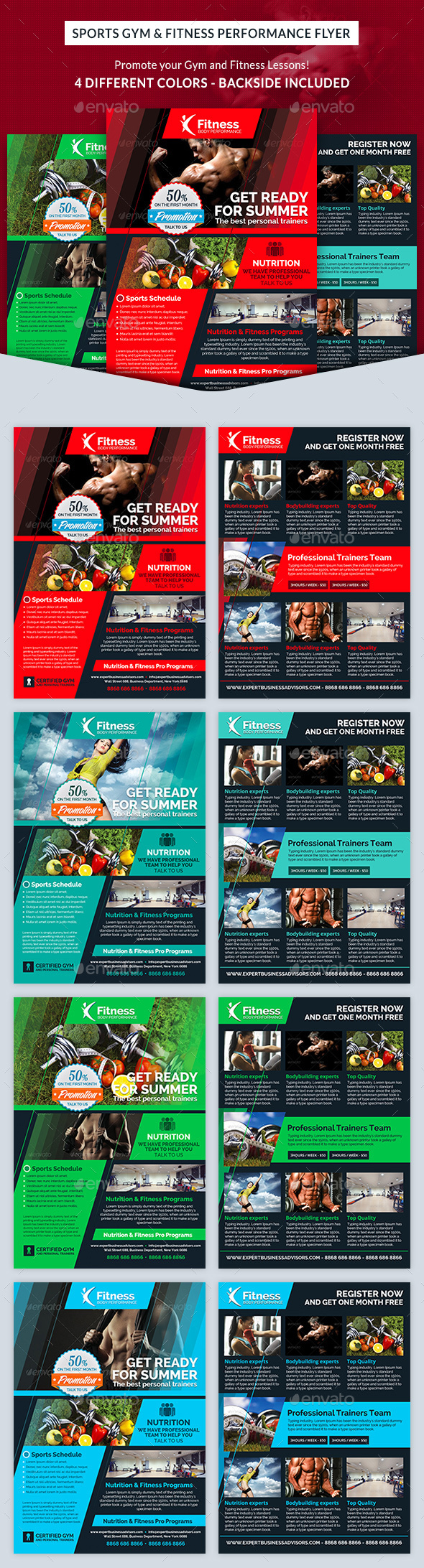 Sports Gym & Fitness Performance Flyer