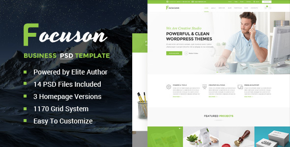 Focuson - Business PSD Template