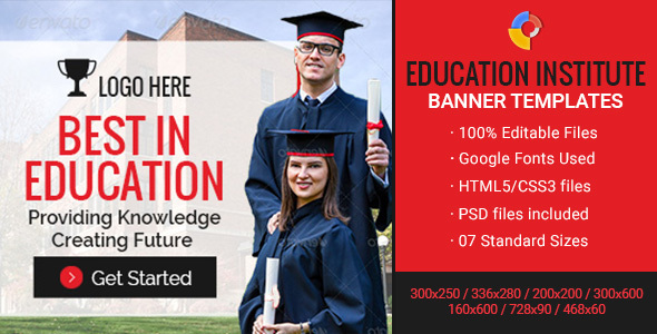 GWD | Education Institute Ad Banners - 7 Sizes