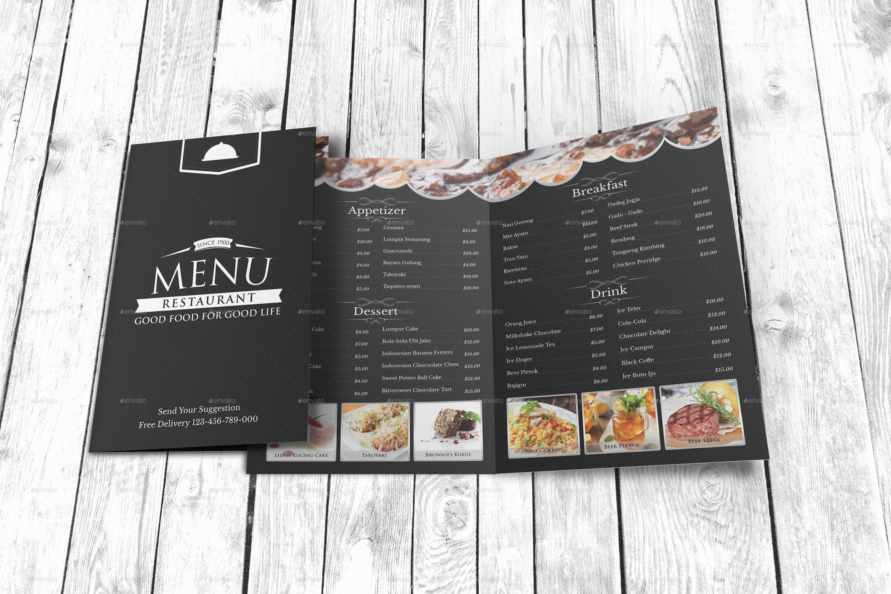 Modern Restaurant Menu Template by Geelator | GraphicRiver