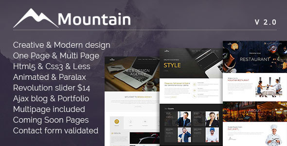 Mountain - Creative OnePage & MultiPage Template