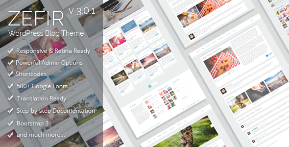 Zefir - Simple and Clean WordPress Blog Theme