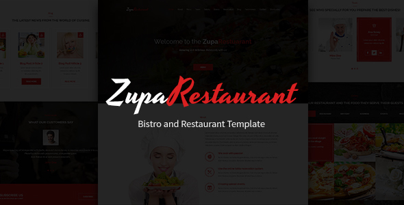 ZupaRestaurant - Bistro and Restaurant PSD Template