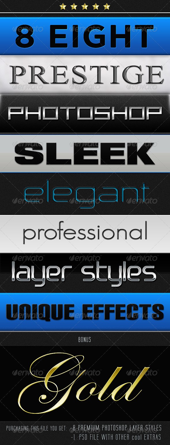 Smooth Sleek and Shiny Layer Styles - Photoshop Add-ons