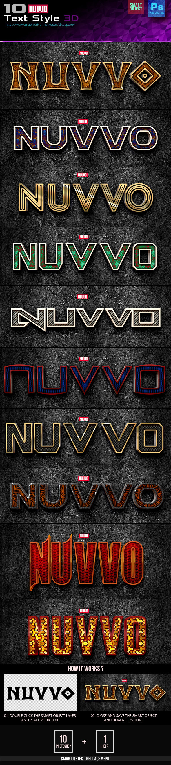 Nuvvo 3D Text Style