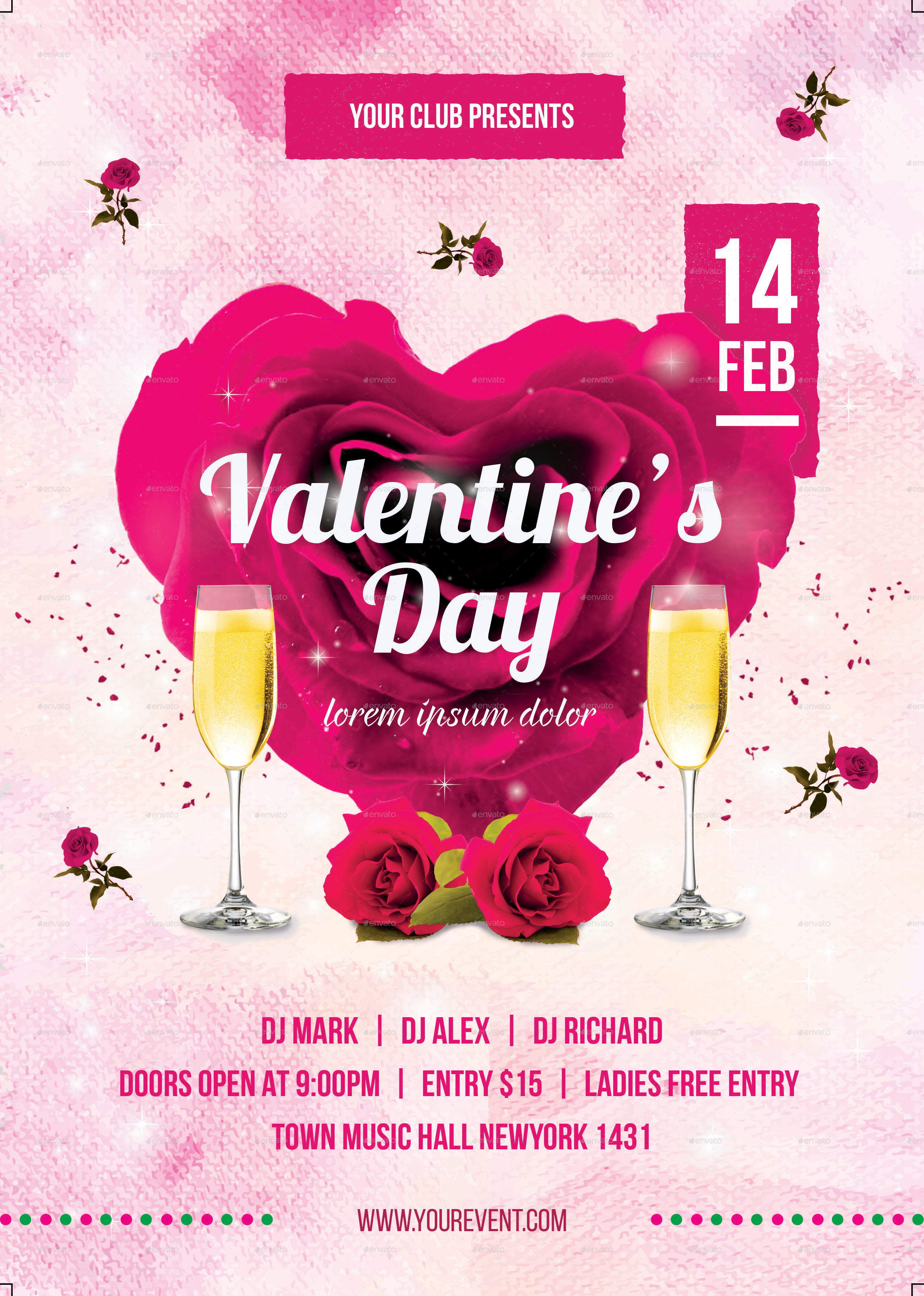 Valentine Day Party Flyer by infinite78910 GraphicRiver