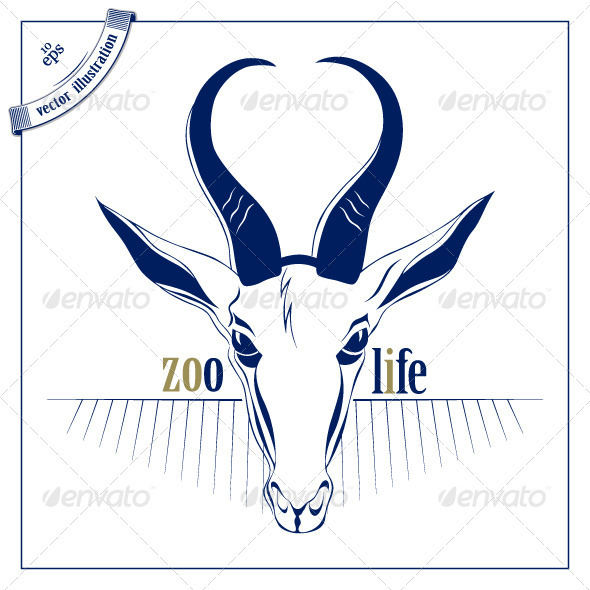 Antelope Deer Head Icon Antelope Deer Head Icon