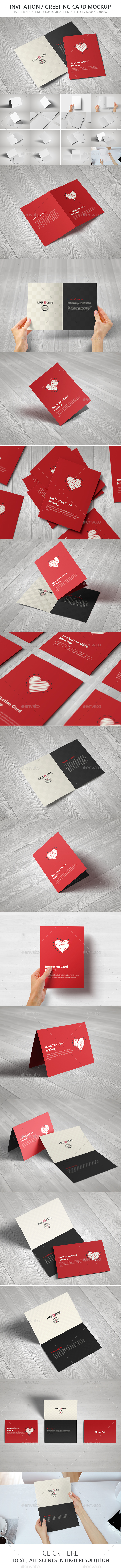 Invitation / Greeting Card / A5 Brochure Mockup