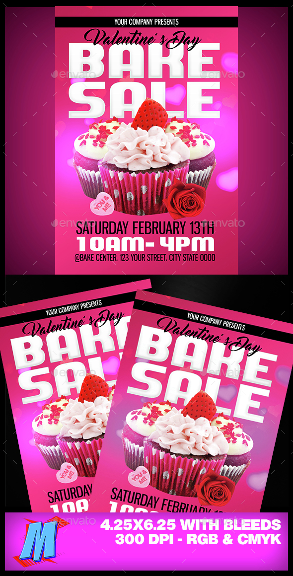 cake sale poster template