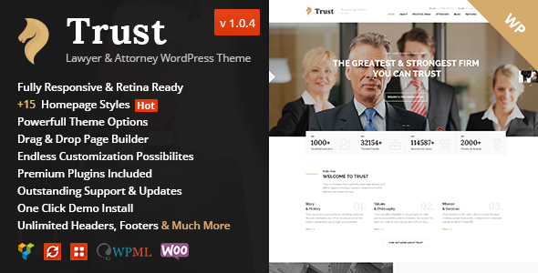 Trust - Lawyer & Attorney Business WP Theme