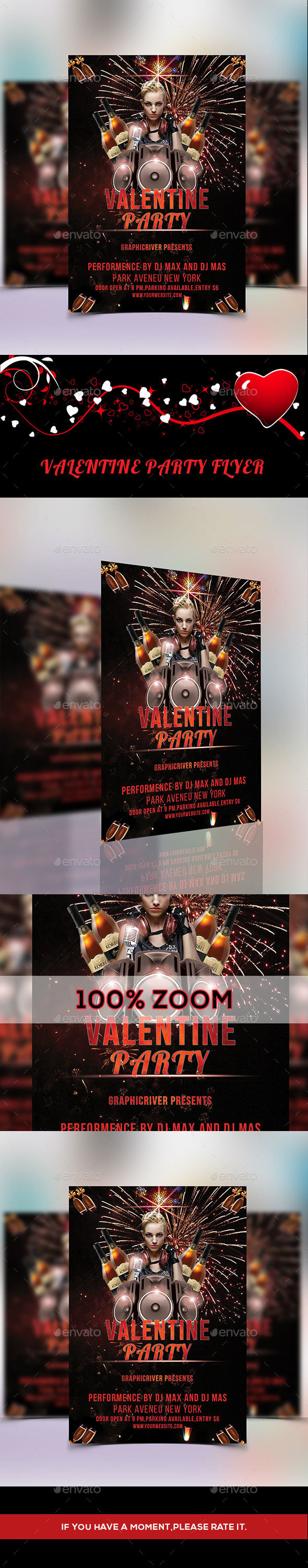 Valentine party flyer