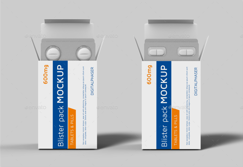 Download Tablets Capsule Blister Pack Box Mockup by Fusionhorn ...