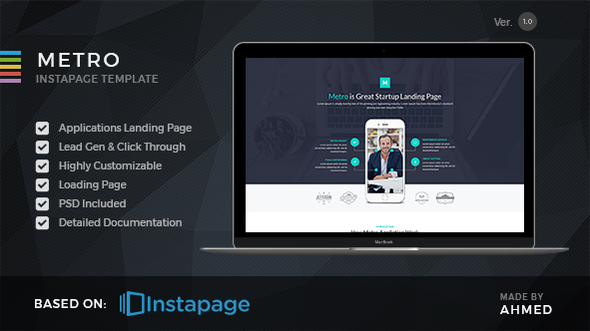 Metro App - Instapage Landing Page