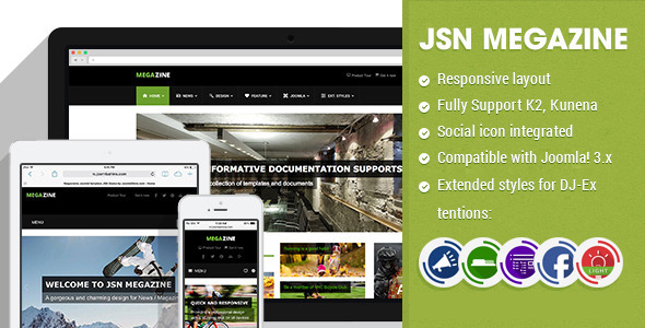 JSN Megazine - Responsive Joomla Magazine Template